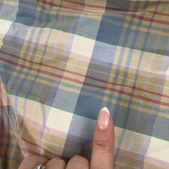 J.Crew SLIM Fit Multicolor Plaid Button Up Shirt 100% Cotton Shirting Size S L/S - Picture 8 of 11